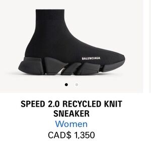 Balenciaga Women’s Recycled Knit Sneaker - Pristine Condition